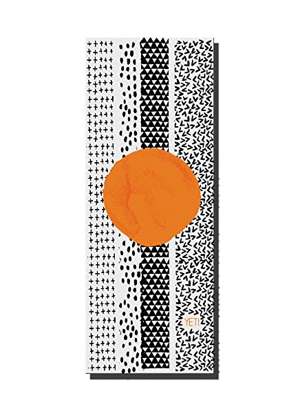 Non-Slip Yoga Mat, ¼ inch Thick Eco-Friendly Washable Non-Toxic Yoga Mat for Men and Women, Colorful Graphic Design, 72 Inches Long, by Yeti Yoga