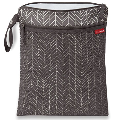 Skip Hop Grab & Go Wet/Dry Bag, Grey Feather