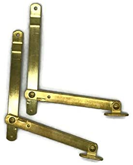 Chest & Desk Hardware - Heavy Brass Plated Lid Stay | Lid Support Hinge for Antique & Modern Furniture Such As Drop Front Desk, Blanket Chest | M-108