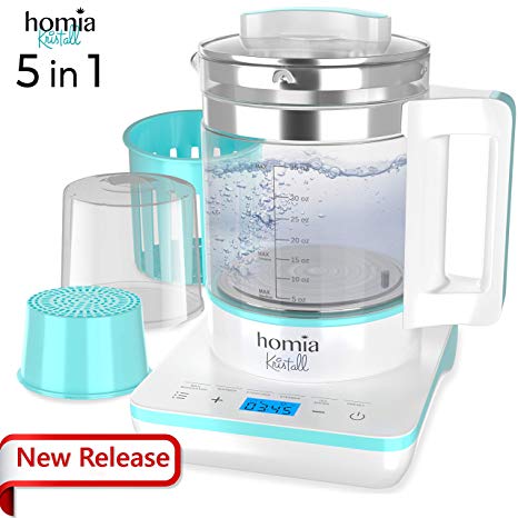 Baby Milk Formula Maker Kettle - 5 in 1 Multifunctional Bottle Warmer with Warm, Steam, Sterilize, Tea Maker and Preset Functions, Digital Touch Panel and Precise Temperature Control, 110V only