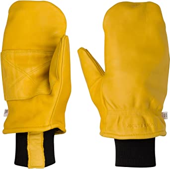 Suse's Kinder Leather Women's Sized Mittens – Insulated Water Resistant Cowhide Winter Gloves for Work, Ski, Outside
