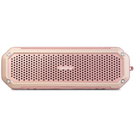 COMISO 10W Wireless Bluetooth Shower Speaker with Microphone and Flashlight (Rose Gold)