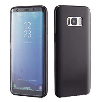 NWNK13® Samsung S8 case, Galaxy S8 case Black, Slim Hybrid Shock-Absorbing Scratch Proof Bumper Case   Built-in Screen Protector Cover (Samsung Galaxy S8, Black)