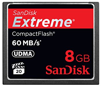 SanDisk Extreme 8GB CompactFlash Memory Card Speed Up To 60MB/s- SDCFX-008G-X46 (Old Model)