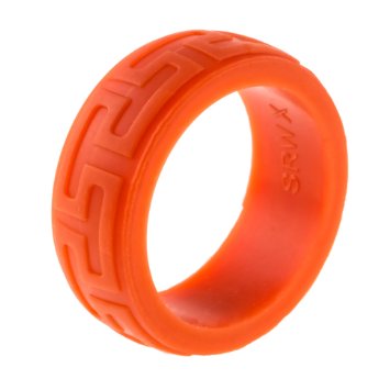 Men's Silicone Ring- 9mm Premium Heavy Duty Silicone Wedding Ring with Unique Design- Thicker and Stronger for our Toughest Customers- Award winning design- Easy Exchanges and a Fantastic Warranty!