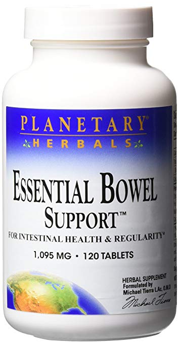 PLANETARY HERBALS Essential Bowel Support for Intestinal Health and Regularity, 120 Count