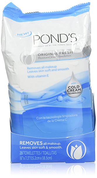 Pond's Moisture Clean Towelettes Original Fresh 28 ct (Pack of 3)