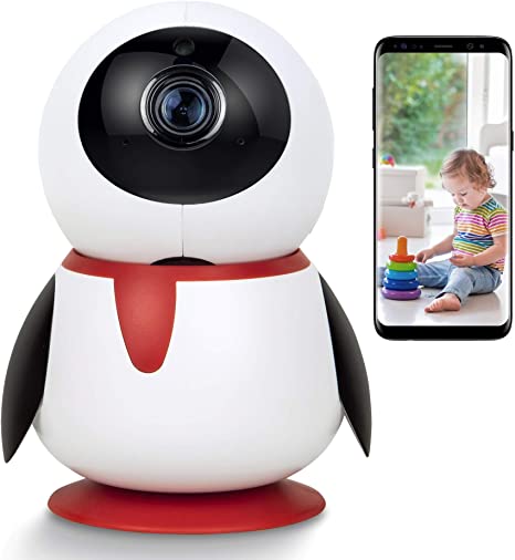 WiFi Camera 1080p HD Wireless IP Camera for Day & Night Video Surveillance, Ideal for Monitoring Baby, Kids, Pets - Nanny Cam Monitor with Motion Detection, Enhanced Night Vision & App Notification