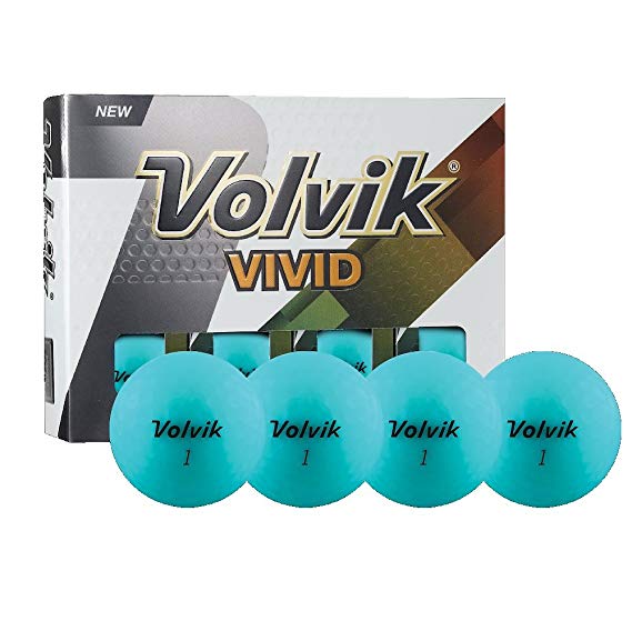 Volvik Vivid 3-Piece Premium Matte Finish Golf Balls - Jade Mint Green 12 Count Box
