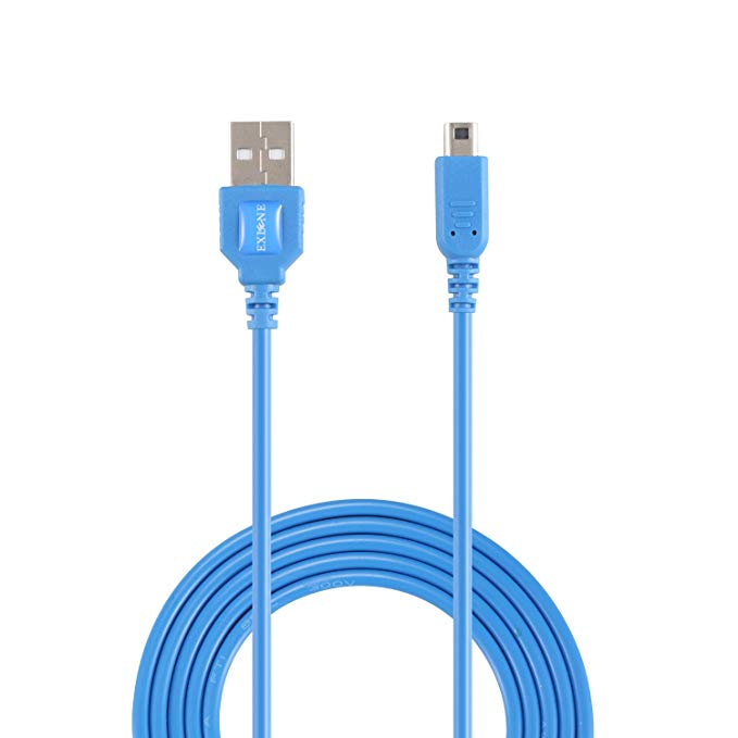Exlene Nintendo 3DS USB Power Charge cable Play while charging For Nintendo 3DS, 3DS XL, 2DS, 2DS XL LL, DSi, DSi XL (1.2m/4ft, blue)