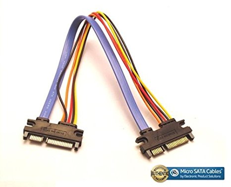 22 Pin SATA Male to 22 Pin SATA Male Power and Data Cable