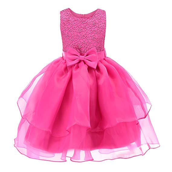 Fiream Flower Girls Dresses Tulle Sleeveless Princess Pageant Wedding Party Dresses