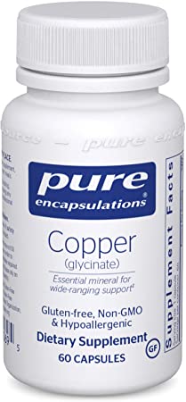 Pure Encapsulations Copper (Glycinate) | Iron Absorption Supplement for Red Blood Cell Formation* | 60 Capsules