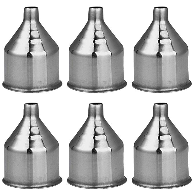 AxeSickle 6 Pcs Stainless Steel Funnel Small Multipurpose Funnel for Drinking Liquor Flask, Essential Oil Bottle, Spice Powder, Lab, Perfume Liquid.