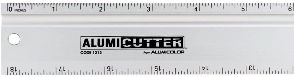 Alumicutter, 24inch Straight-Edge Ruler, Silver