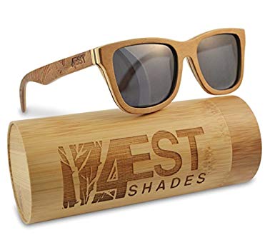 Wood Sunglasses made from Maple -100% polarized lenses in a wayfarer that floats