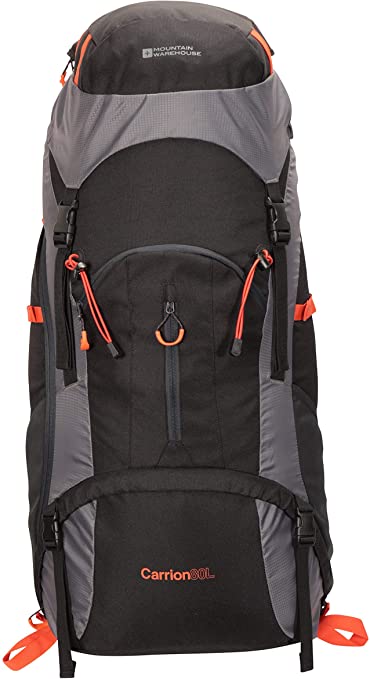 Mountain Warehouse Carrion 80L Backpack - Raincover, Lightweight