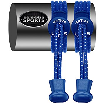 AKTIVX SPORTS LACES - No Tie Elastic Shoelaces that Lock, USA Design Available Worldwide, Replacement Elastic Running Shoe Laces for Mens, Womens, Seniors & Kids Shoes, Cleats, Boots