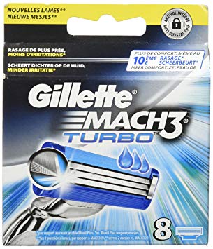 Gillette Mach3 Turbo Razor Blades for Men