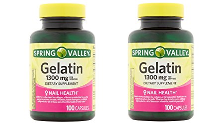 Spring Valley Gelatin Capsules, 1300 mg, 100 count (2 Pack)