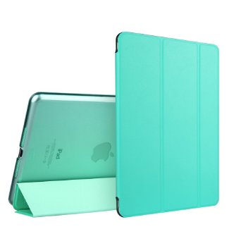 iPad Mini Case, iPad Mini 3 Case, iPad Mini 2 Case, ESR Yippee Color Series Smart Cover Transparent Back Cover [Ultra Slim] [Light Weight] [Scratch-Resistant Lining] [Perfect Fit] [Auto Wake Up/Sleep Function] for iPad mini 3/2/1 (Mint Green)
