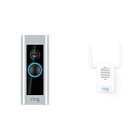 Certified Refurbished Ring Video Doorbell Pro with Certified Refurbished Ring Chime Pro (1st Gen)