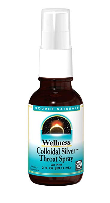 Source Naturals Wellness Colloidal Silver 30 ppm Fine Mist Spray - Pure, Premium Silver Mineral Supplement - 2 oz