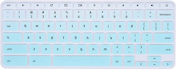 Keyboard Cover Skins Compatible with Lenovo Chromebook C330 11.6" /Lenovo Flex 11 Chromebook 11.6" /Lenovo Chromebook N20 N21 N22 N23 / Chromebook N42 N42-20 14"(Gradual Hot Blue)