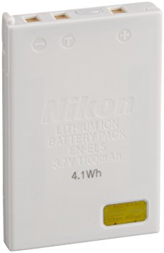 Nikon EN-EL5 Rechargeable Li-ion Battery for Coolpix P3, P4. P5000, S10, 3700, 4200, 5200, 5900 & 7900 Digital Cameras - Retail Packaging (Discontinued by Manufacturer)