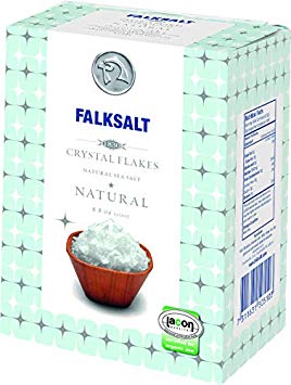 FALKSALT Natural Gourmet Sea Salt Flakes 8.8oz (Comparable to Maldon) Great for Meat, Poultry, Seafood, Pasta, Veggies, Sweets, & Cocktails. Use to Marinate or Premium Finishing Salt