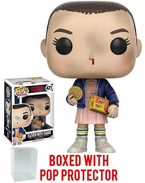 Funko Pop TV: Stranger Things Eleven with Eggos Vinyl Figure (Bundled with Pop Box Protector Case)