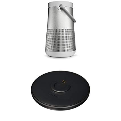 Bose SoundLink Revolve  Portable & Long-Lasting Bluetooth 360 Speaker, Lux Gray   Charging Cradle