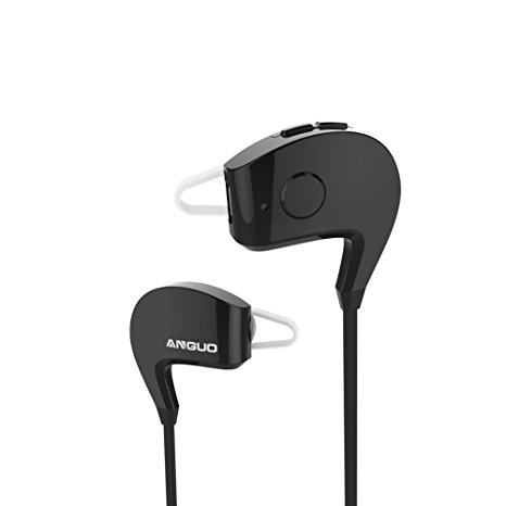 Bluetooth headphones,Anguo cellphone Sport Headset Headphones Sweatproof Running Exercise Stereo Earbuds Earphones Headsets-Compatible With iPhone,iPad, Android and more (black)