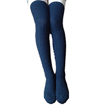 Wolfter Studio Women's Winter Wool Knit Boot Knee High Socks Lot Leg Warmth Sock