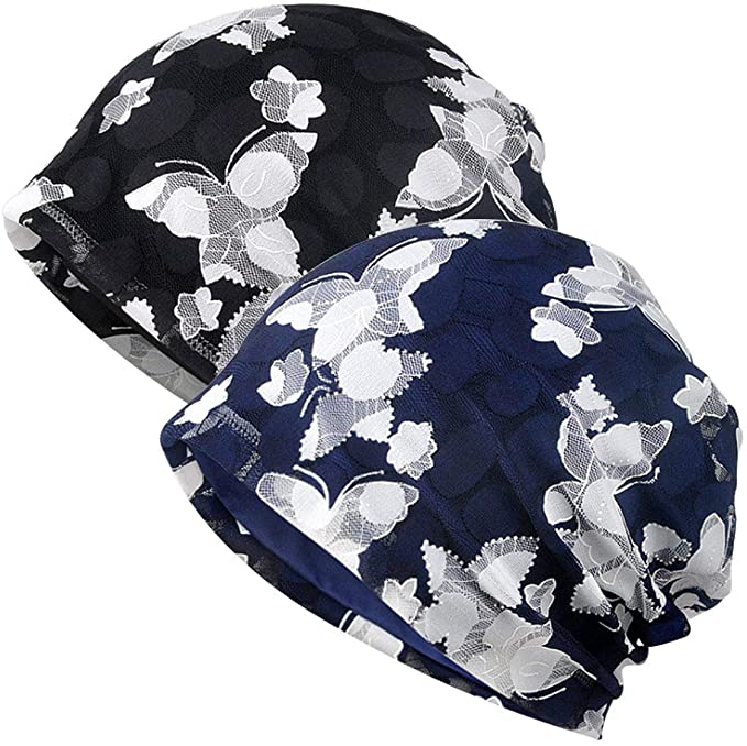 Chemo Beanie Hat – 2PCS Women Cotton Warm Hats Soft Slouchy Sleeping Caps Headwear Turban Cancer Headwear for Hair Loss