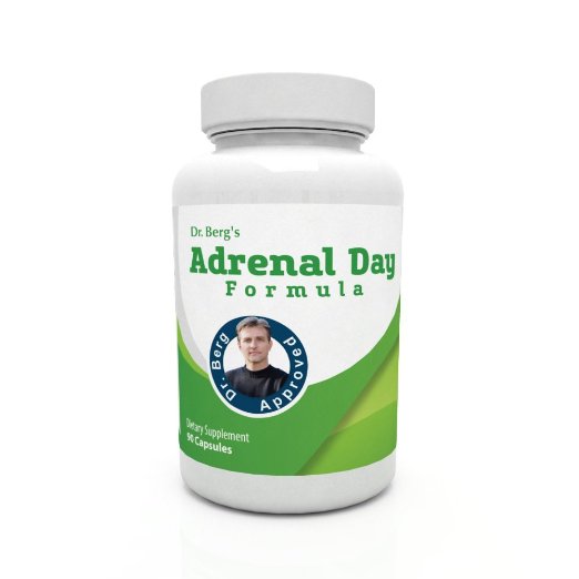 Adrenal Day Formula - Reduce Stress, Promote Calmness And Fight Fatigue - All Natural Vegetarian Supplements- 90 Capsules By Dr. Berg
