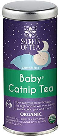 Secrets of Tea - Baby Colic Relief Catnip Tea- Sanitized- USDA Organic Baby Gas & Colic Tea- Use 3 to 4 times a day & allow 4 days to see results
