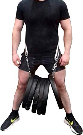 YAYB Pro Dipping Belt-Comprises an inner strength core-Extremely Heavy Duty 120kg  Usage-With extra long chain and carabiner-Extra Large Padded Back Pad-Pull ups-Crossift-Bodybuilding-Powerlifting