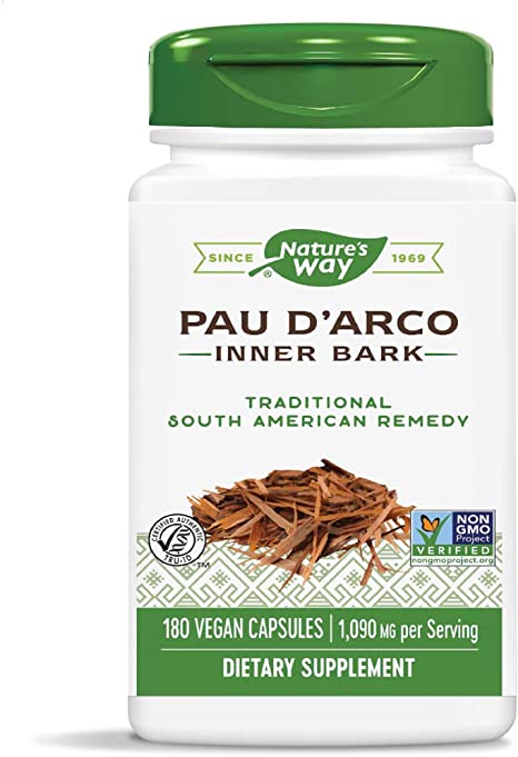 Nature's Way Premium Herbal Pau d’Arco Inner Bark 545 mg per capsule, 180 VCaps