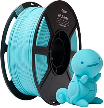 eSUN Matte PLA Filament 1.75mm, 3D Printer Filament PLA, Dimensional Accuracy  /- 0.05mm, 1KG Spool (2.2 LBS) 3D Printing Filament for 3D Printers, Matte Light Blue