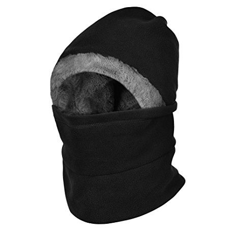 Vbiger Thermal Balaclava Hood Full Face Cover Mask and Neck Warmer for Motorcycle Cycling