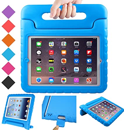 BMOUO iPad 2 3 4 Case - Kids Case Shock Proof Convertible Handle Light Weight EVA Super Protective Stand Cover for Apple iPad 4, iPad 3 & iPad 2 2nd 3rd 4th Generation, Blue