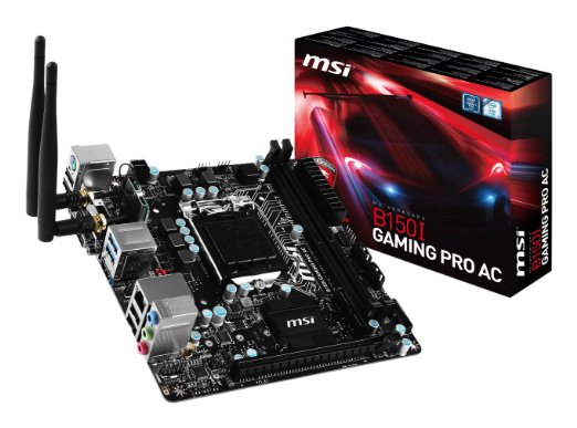 MSI Gaming Intel Skylake B150 LGA 1151 DDR4 USB 3.1 Mini ITX Motherboard (B150I Gaming Pro AC)