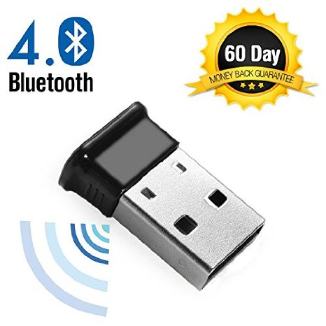 Whitelabel Bluetooth 40 USB Dongle Adapter for PC with Windows 10  81  8  7  Vista Licensed IVT BlueSoliel Driver for Music Call Data Keyboard Mouse Printer etc