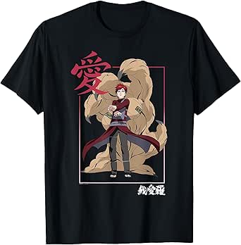 Ripple Junction x Naruto Shippuden Gaara Kanji Frame T-Shirt