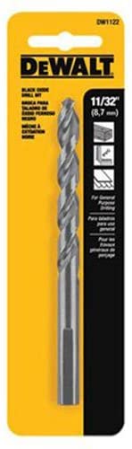 DEWALT DW1122 11/32-Inch Black Oxide Split Point Twist Drill Bit