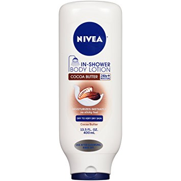 NIVEA Cocoa Butter In Shower Body Lotion, 13.5 Fluid Ounce (Pack of 3)