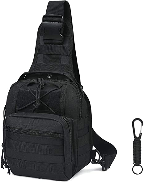 flintronic Sling Bag, Bolsa de Pecho, Puerto Crossbody para Hombres Mujeres Senderismo Ligero Ciclismo Mochila de Viaje para Acampar