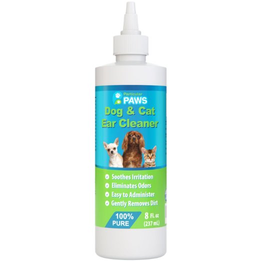 Ear Cleaner for Dogs and Cats with Aloe Vera, Tea Tree Oil & Vitamin E - 8oz