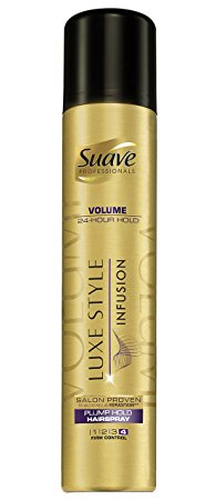 Suave Professionals Plump Hold Hairspray, Luxe Styling 8.5 oz